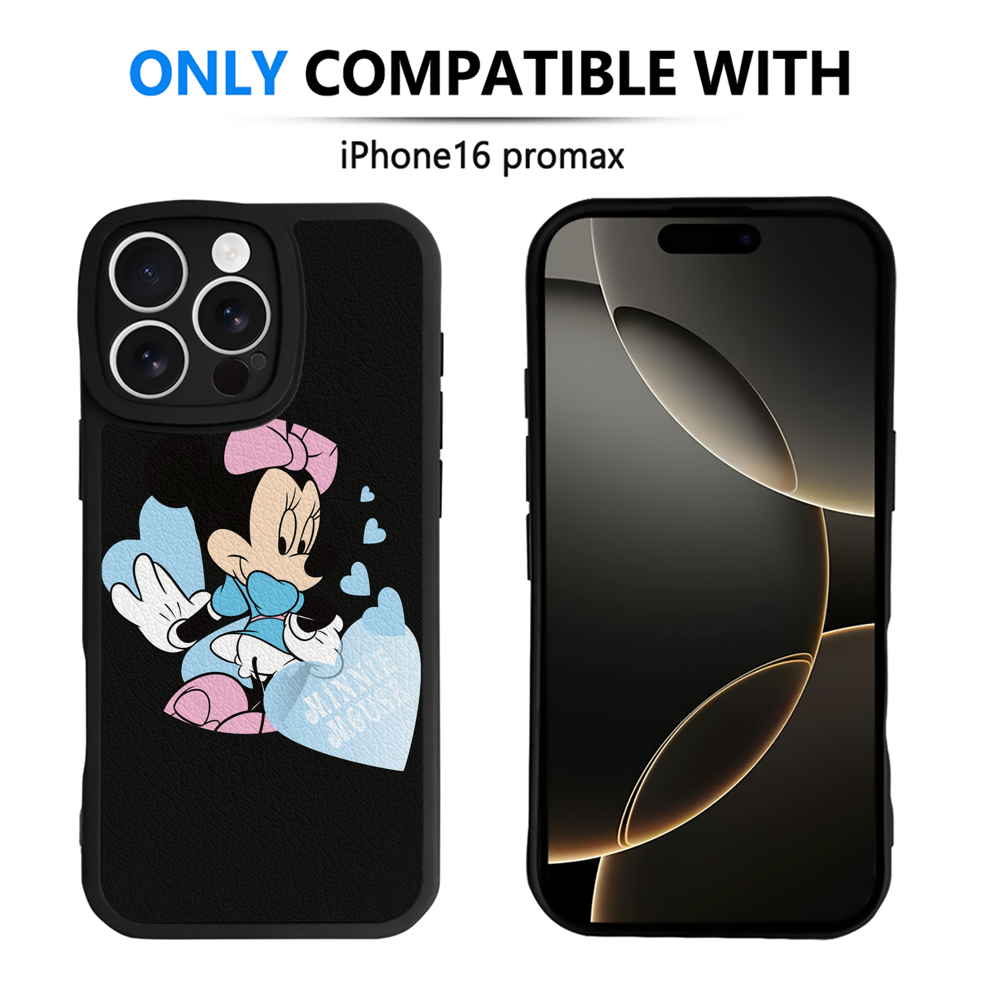 （画像用） ミッキーマウス Mickey Mouse 【iPhone 16シリーズ対応】シリコンスマホケース（レザー調） 材質：シリコン